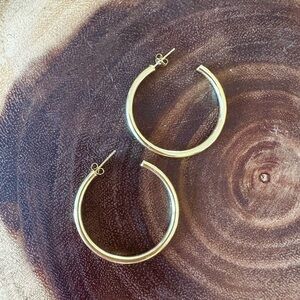 Chic Gold Plated Hoop Earrings